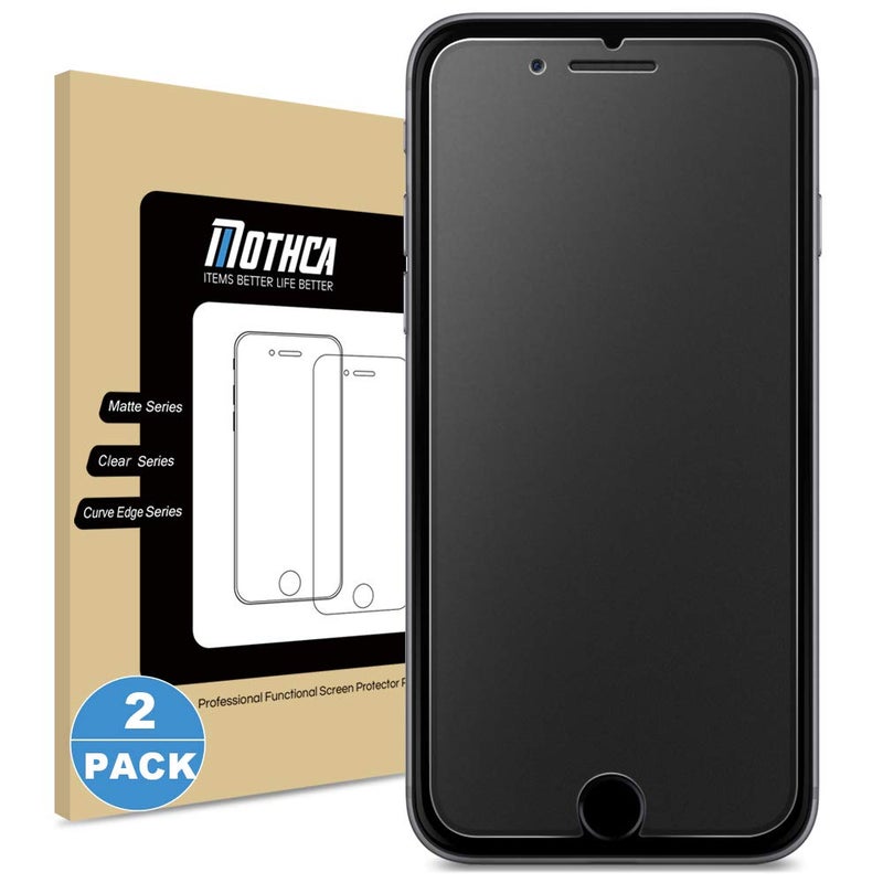 Mothca 2 Pack Matte Glass Screen Protector for iPhone 8 7 6s 6 Anti-Glare & Anti-Fingerprint 9H HD Clear Tempered Glass Film Smooth as Silk (Not for iPhone SE 2020) - Image 1